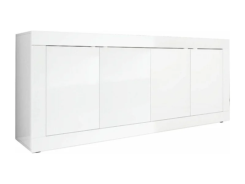 OTELLO - Buffet 4 Portes Finition Blanc Laqué Weiss