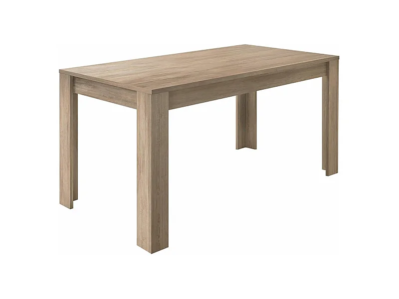 CADIZ - Table Repas Extensible Plateau et Pieds Aspect Bois Cadiz