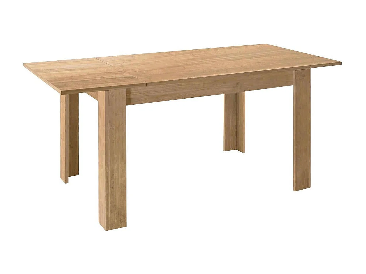 CADIZ - Table Repas Extensible Plateau et Pieds Aspect Bois Cadiz