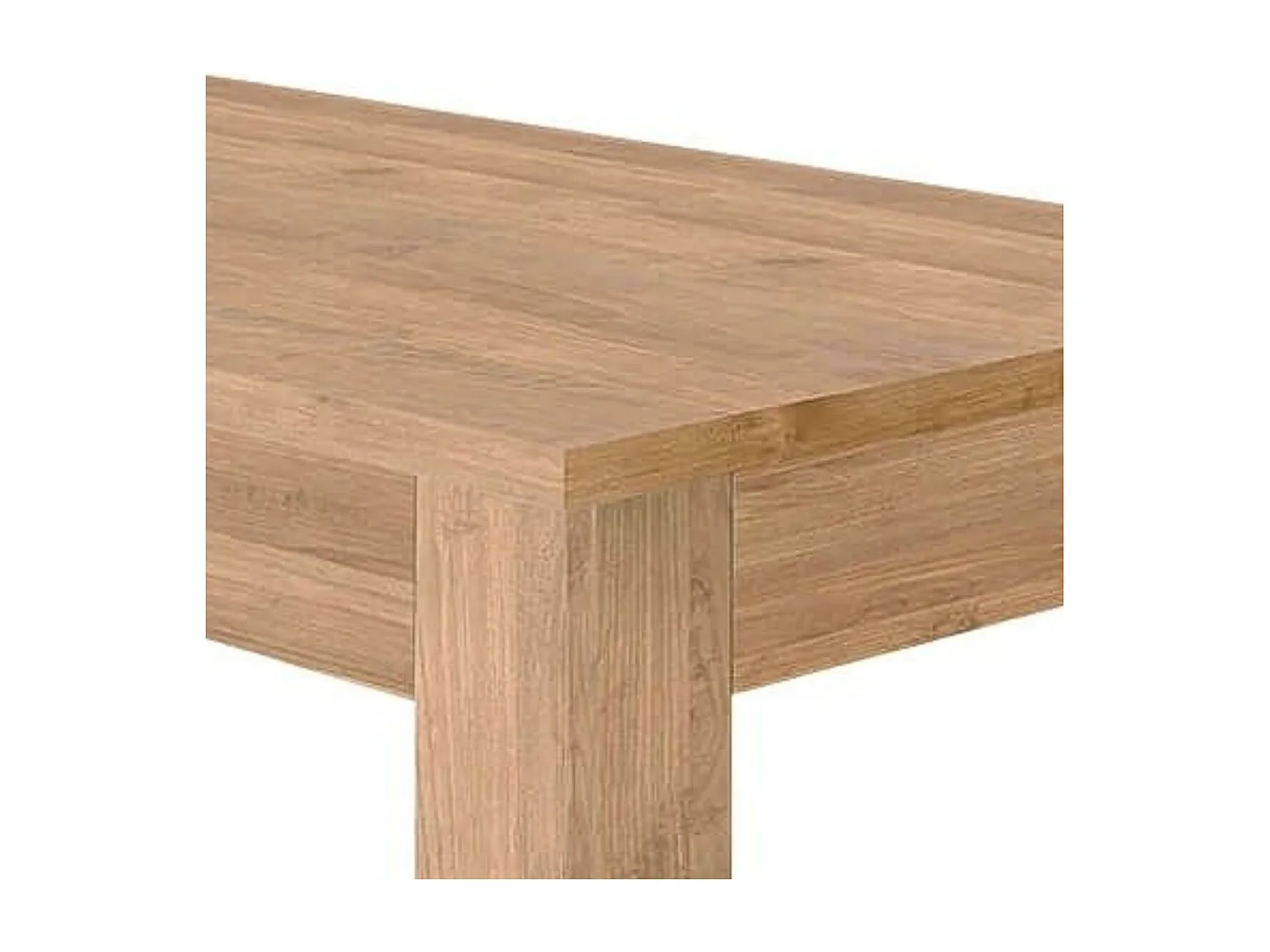 CADIZ - Table Repas Extensible Plateau et Pieds Aspect Bois Cadiz