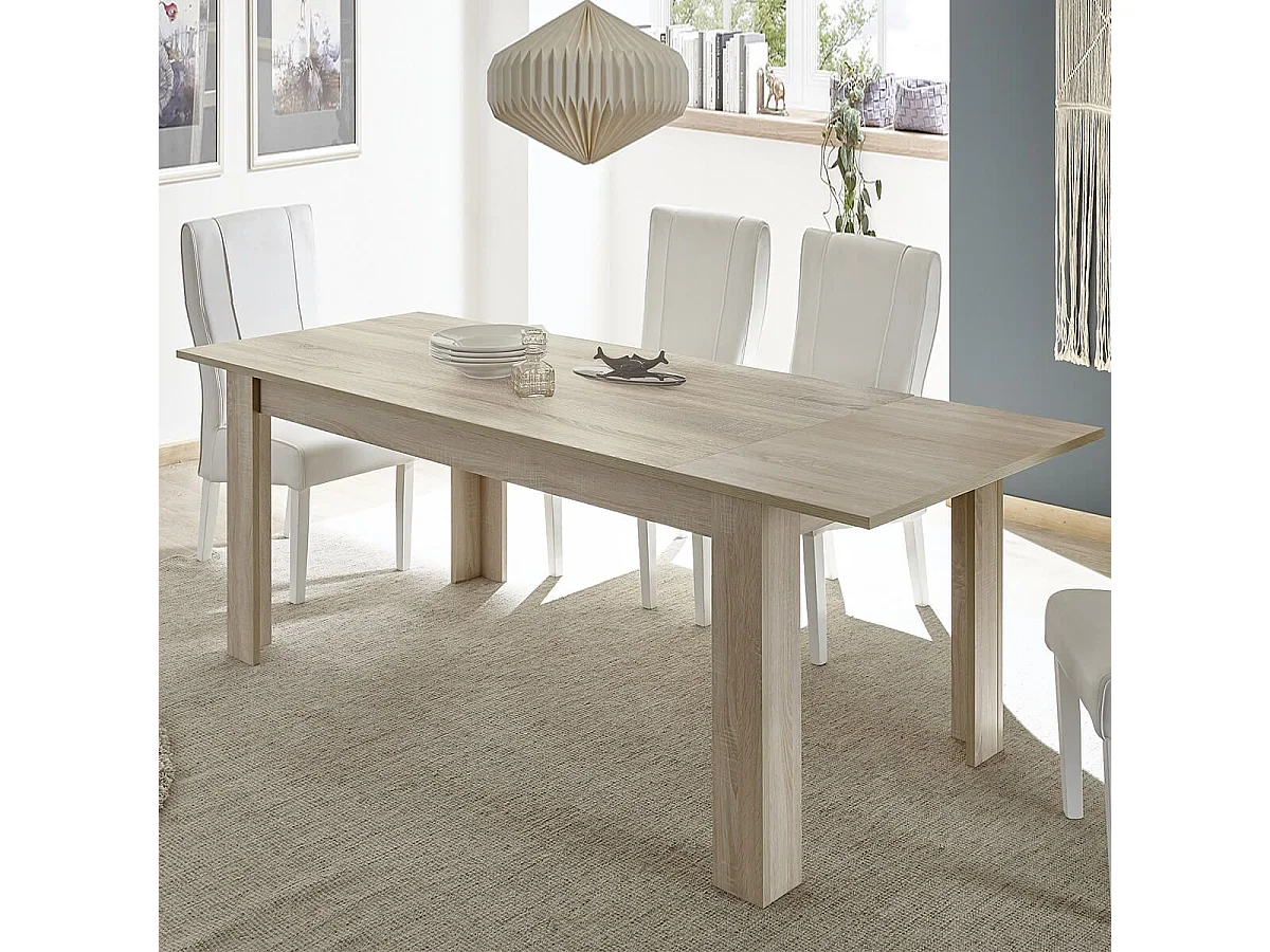 SAMOA - Table Repas Extensible Finition Bois Samoa