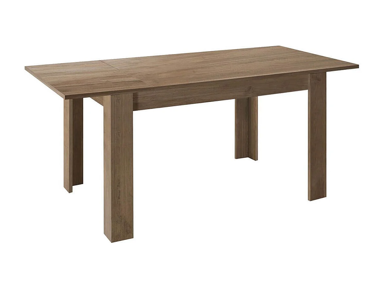 MERCURE - Table Repas Extensible Plateau et Pieds Aspect Chêne Mercure