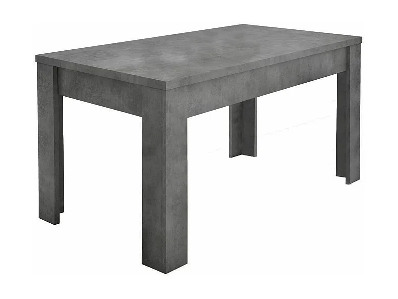OXYDE - Table Repas Extensible Plateau et Pieds Aspect Oxyde