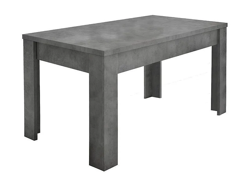 OXYDE - Table Repas Extensible Plateau et Pieds Aspect Oxyde