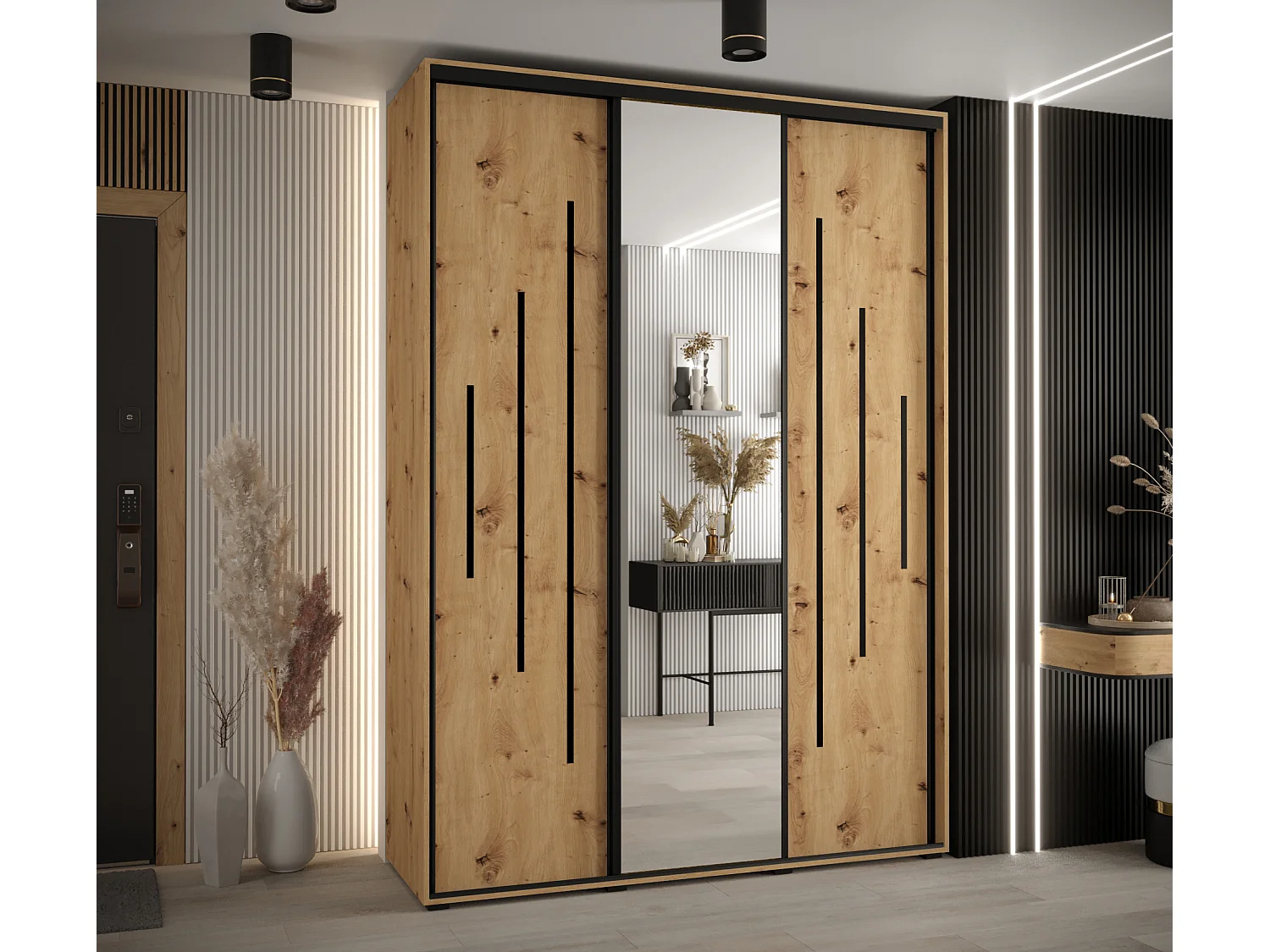 SCHWEBETÜRENSCHRANK 235,2/200/45 3-türig