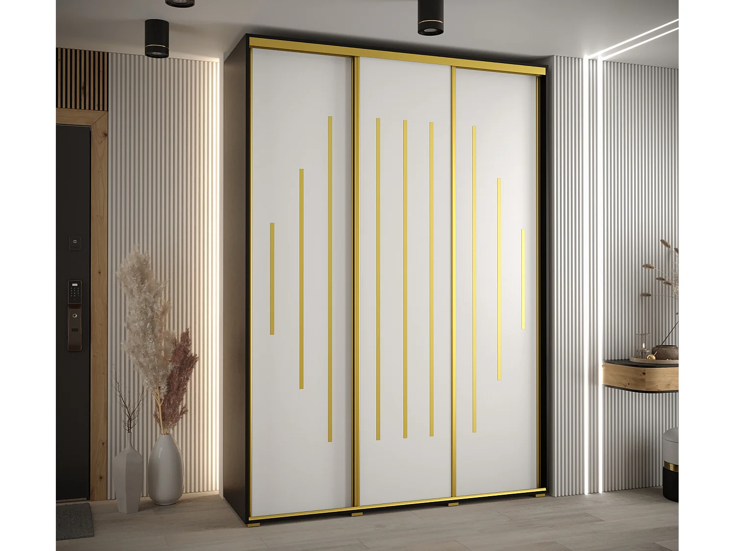 ARMOIRE DAVOS 12 À PORTES COULISSANTES 235,2/170/60 3 portes