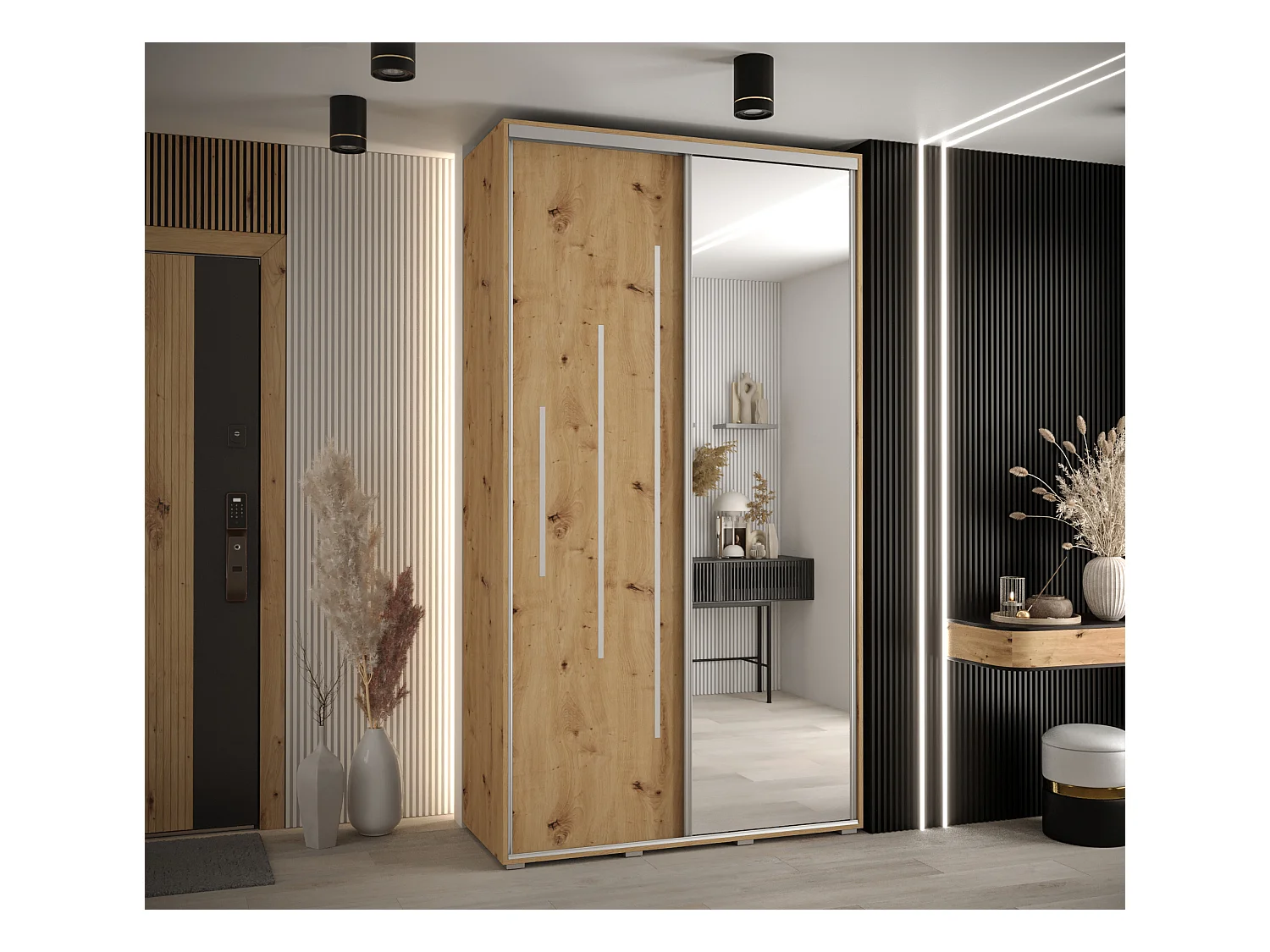 ARMOIRE DAVOS 13 À PORTES COULISSANTES 235,2/140/60 2 portes