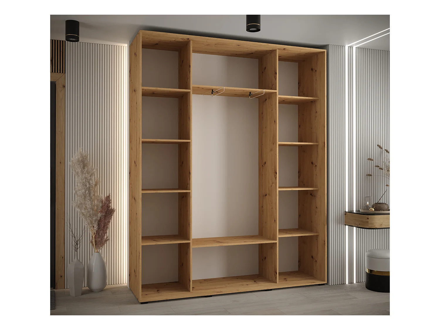 ARMOIRE DAVOS 12 À PORTES COULISSANTES 235,2/190/45 3 portes