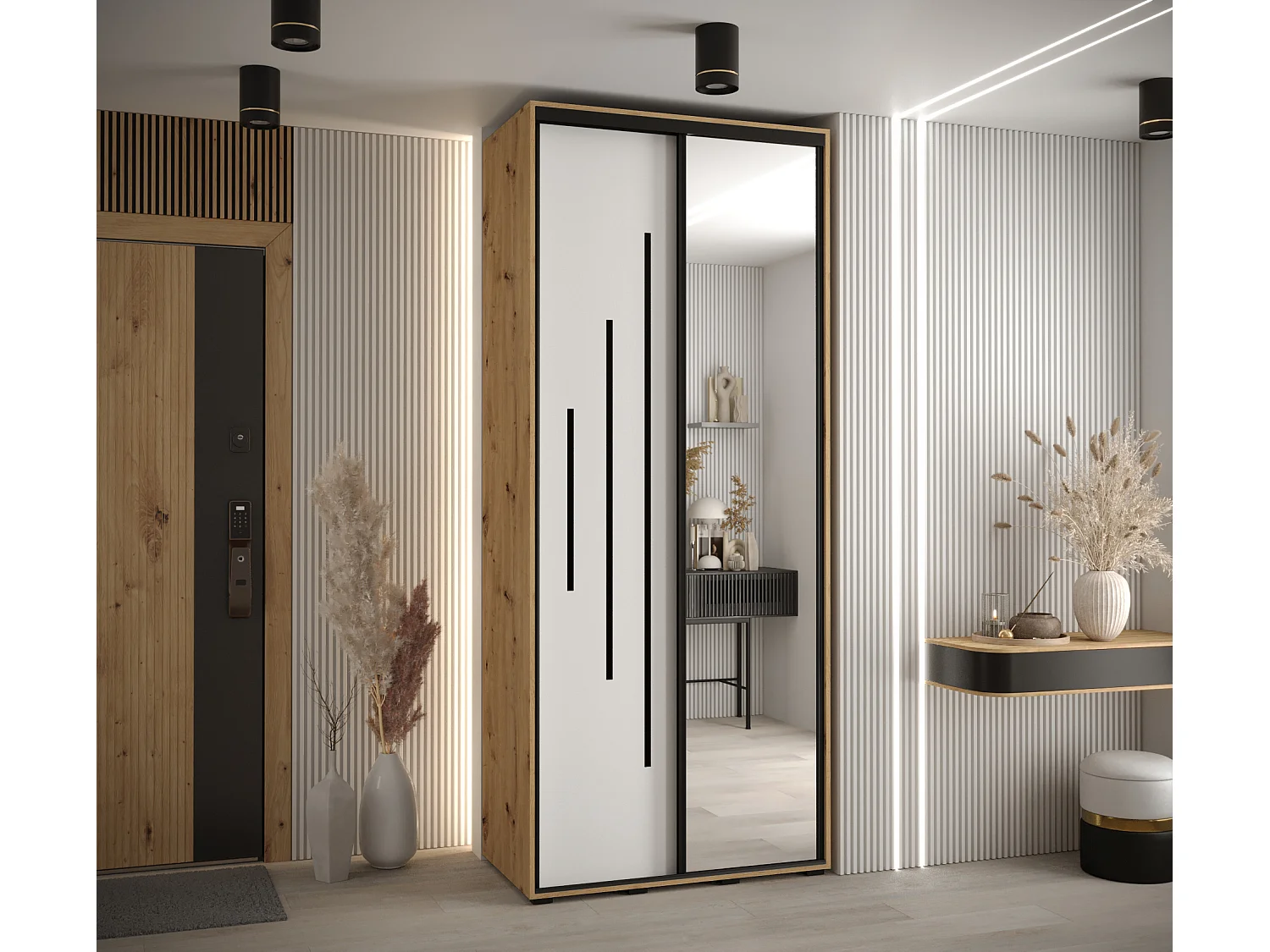 ARMOIRE DAVOS 13 À PORTES COULISSANTES 235,2/120/45 2 portes