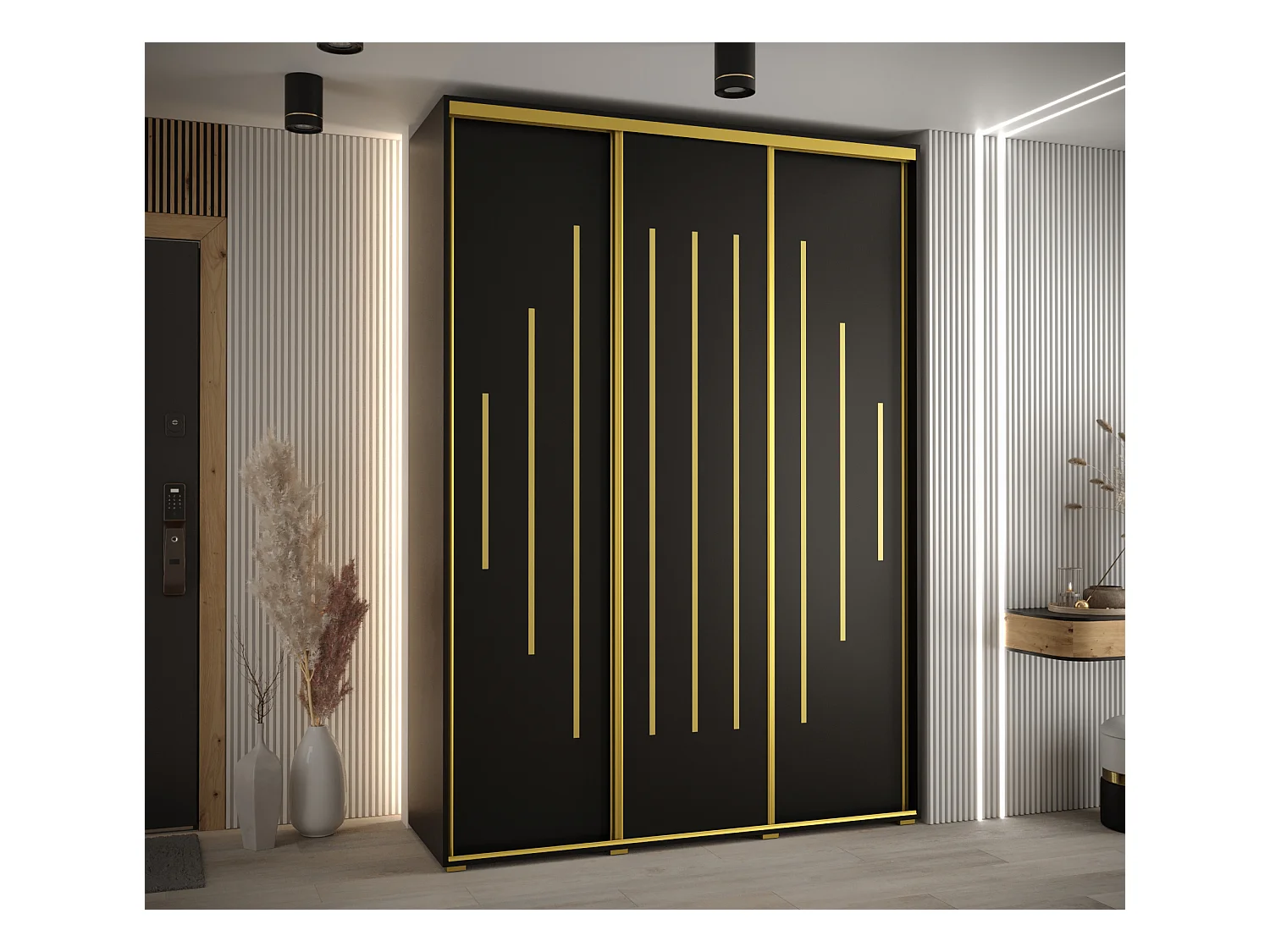 ARMOIRE DAVOS 12 À PORTES COULISSANTES 235,2/170/60 3 portes