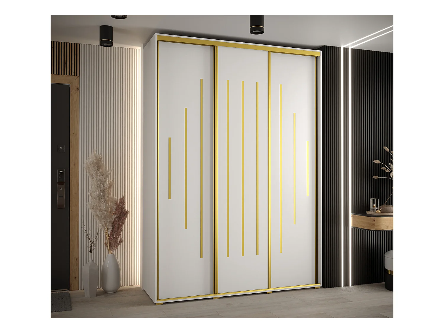 ARMOIRE DAVOS 12 À PORTES COULISSANTES 235,2/170/60 3 portes