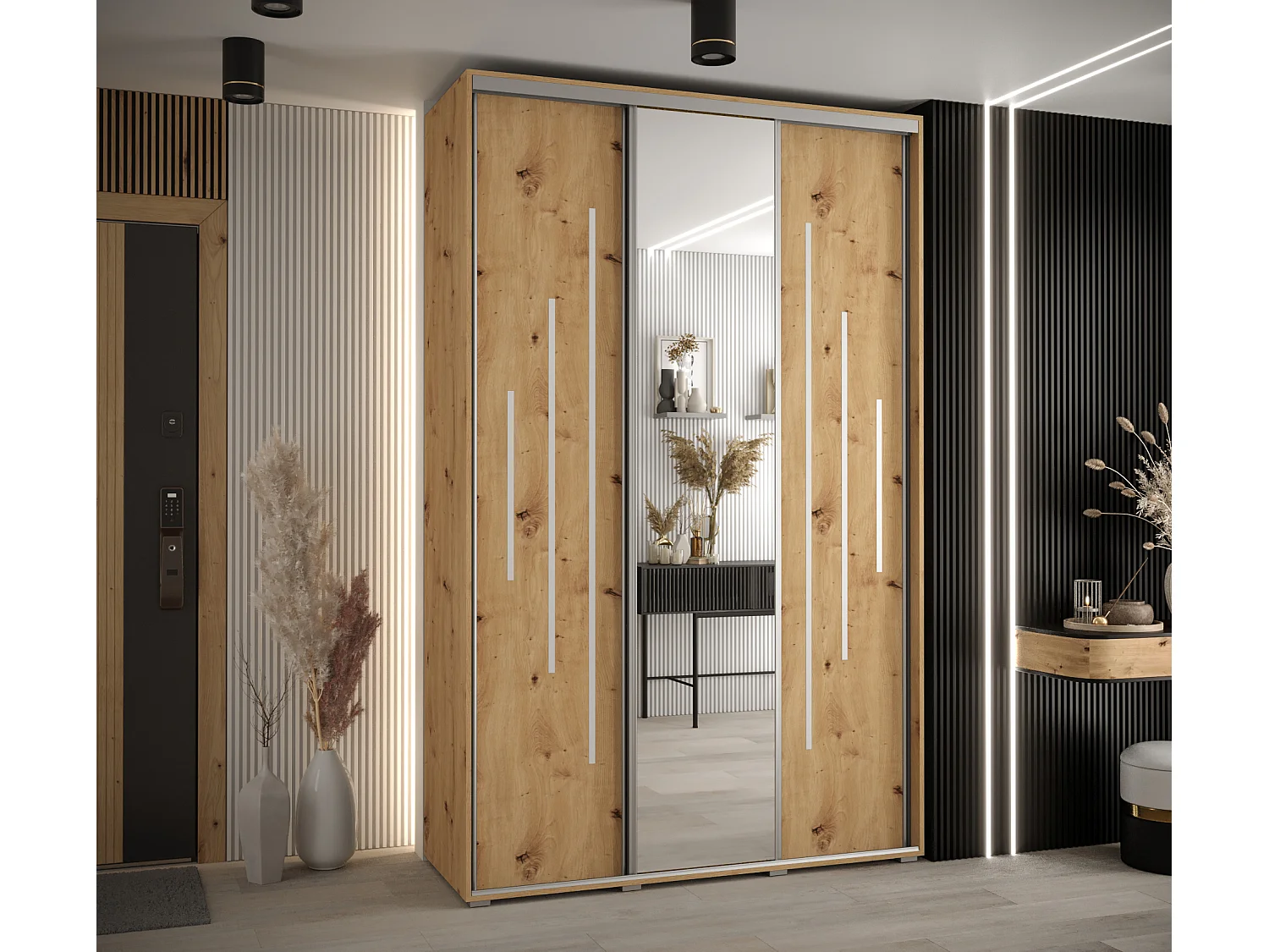 ARMOIRE DAVOS 13 À PORTES COULISSANTES 235,2/150/45 3 portes