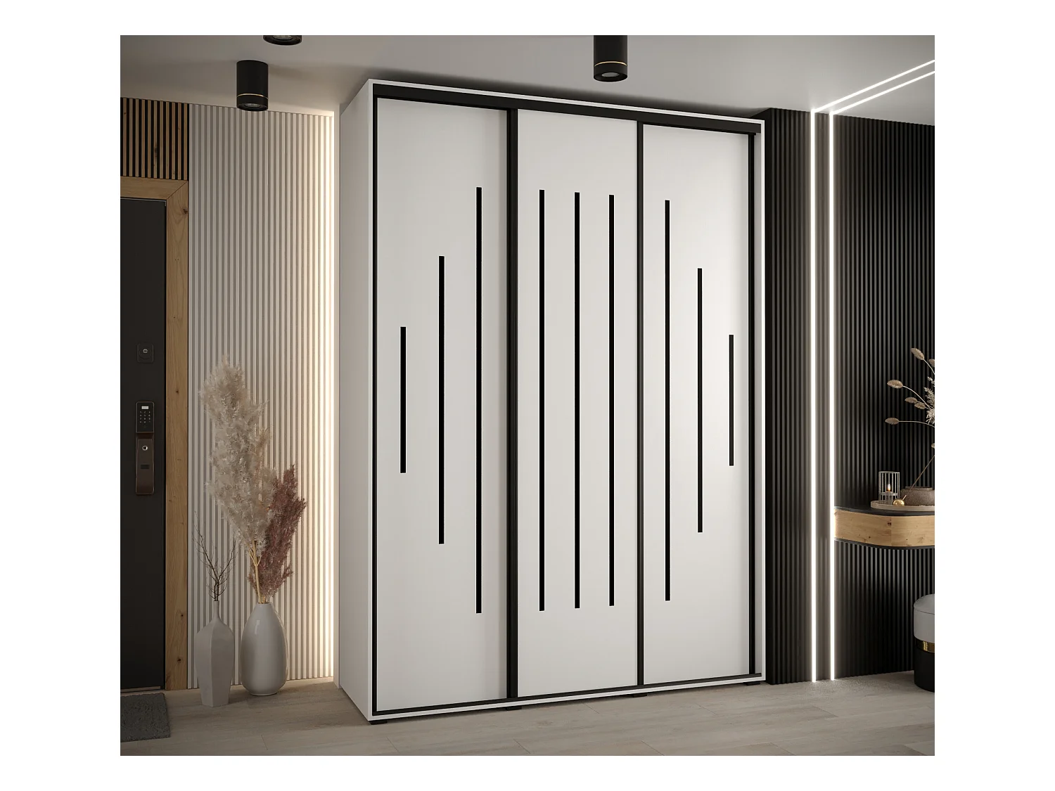 ARMOIRE DAVOS 12 À PORTES COULISSANTES 235,2/170/60 3 portes