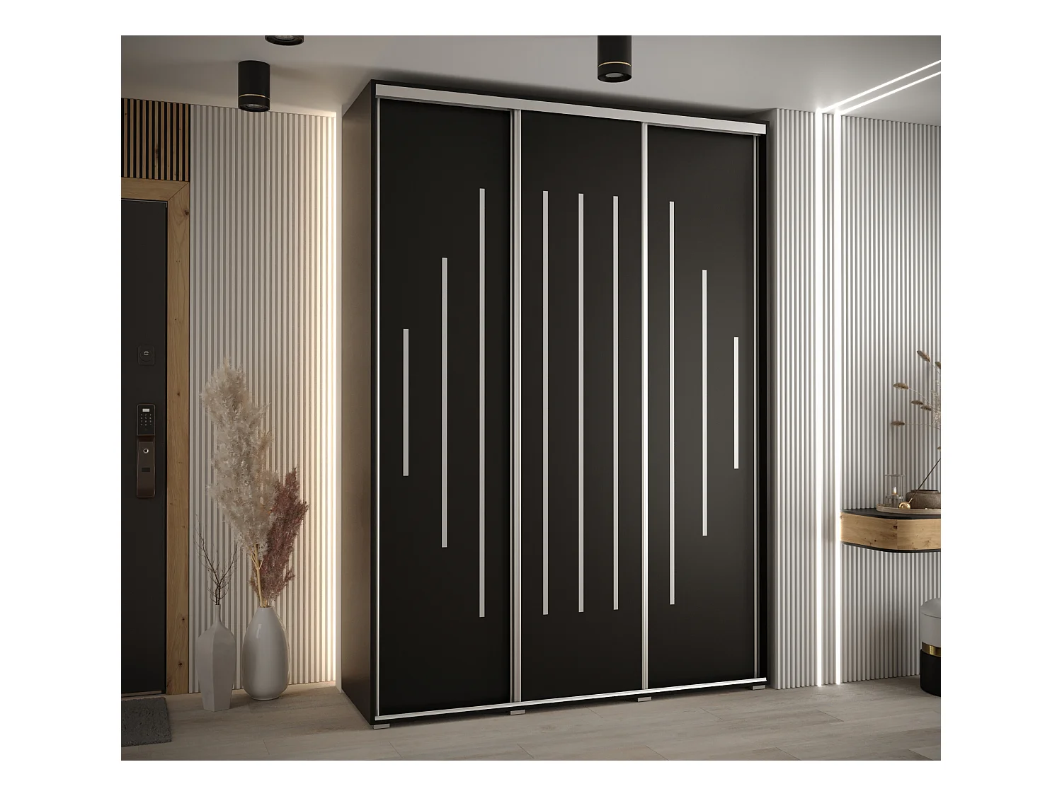 ARMOIRE DAVOS 12 À PORTES COULISSANTES 235,2/170/60 3 portes