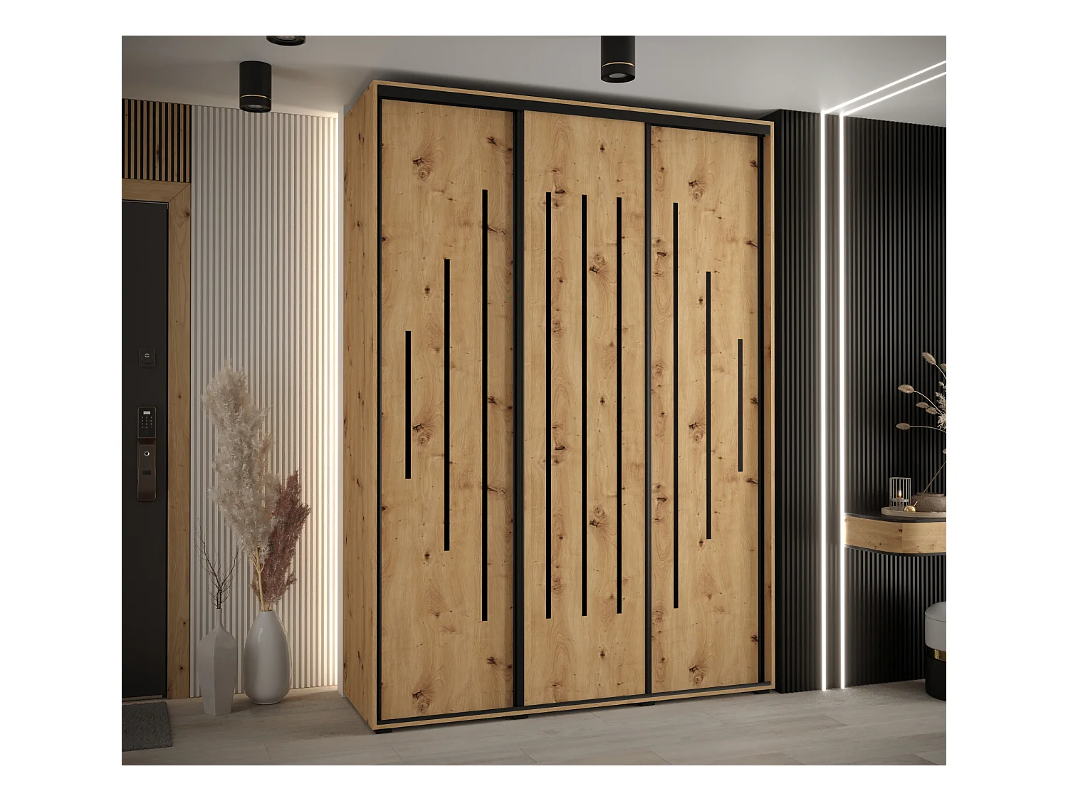 ARMOIRE DAVOS 12 À PORTES COULISSANTES 235,2/170/60 3 portes