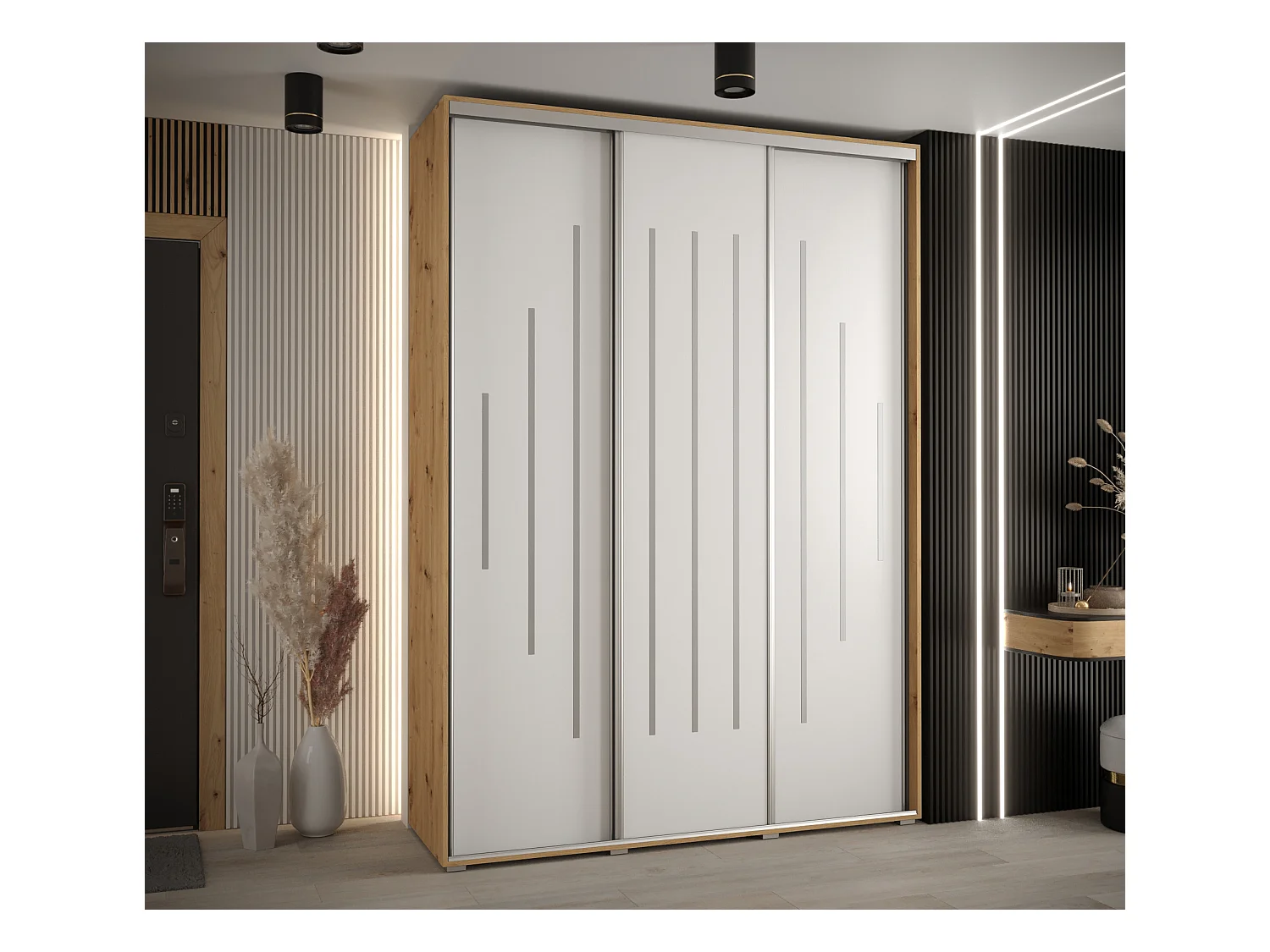 ARMOIRE DAVOS 12 À PORTES COULISSANTES 235,2/170/60 3 portes