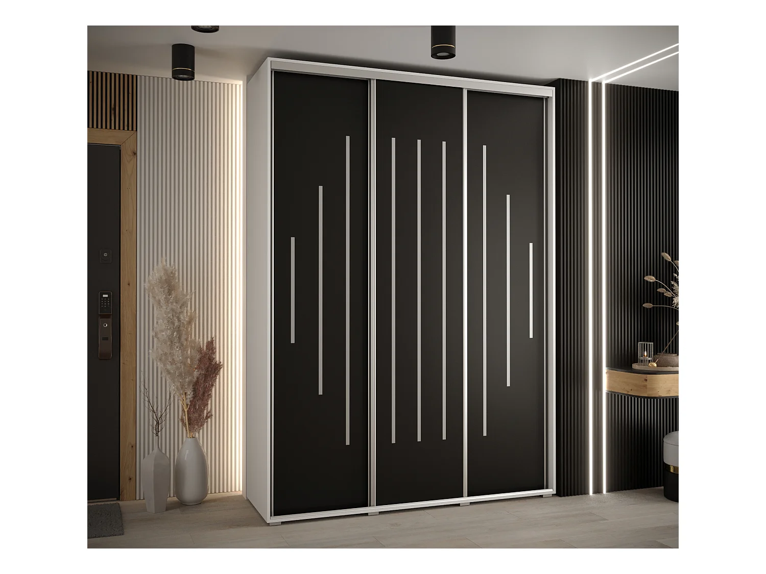 ARMOIRE DAVOS 12 À PORTES COULISSANTES 235,2/170/60 3 portes