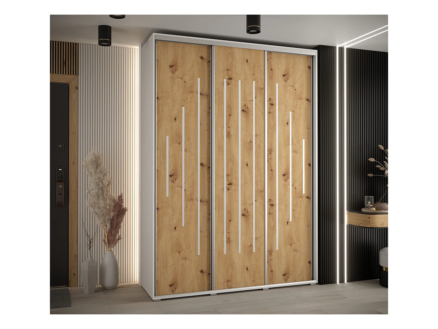 ARMOIRE DAVOS 12 À PORTES COULISSANTES 235,2/170/60 3 portes