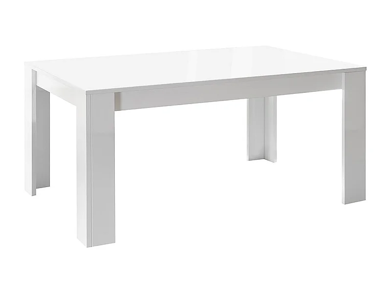 WEISS - Table Repas 180cm Blanc Laqué Brillant