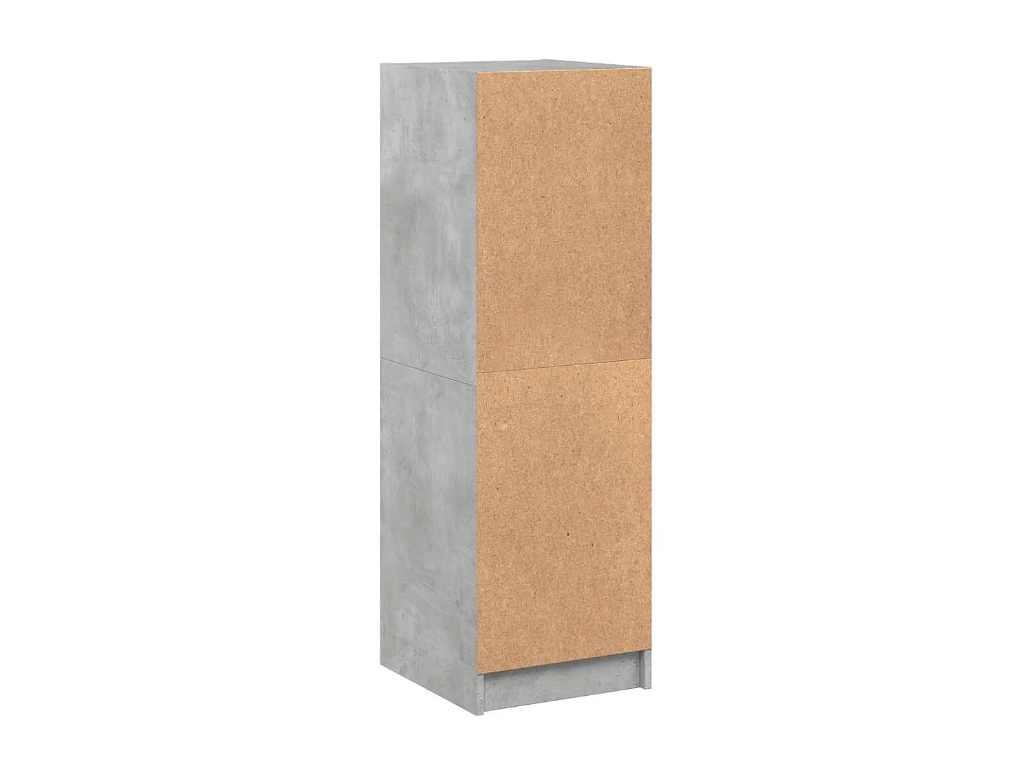 Buffet avec portes en verre gris béton 35x37x109 cm