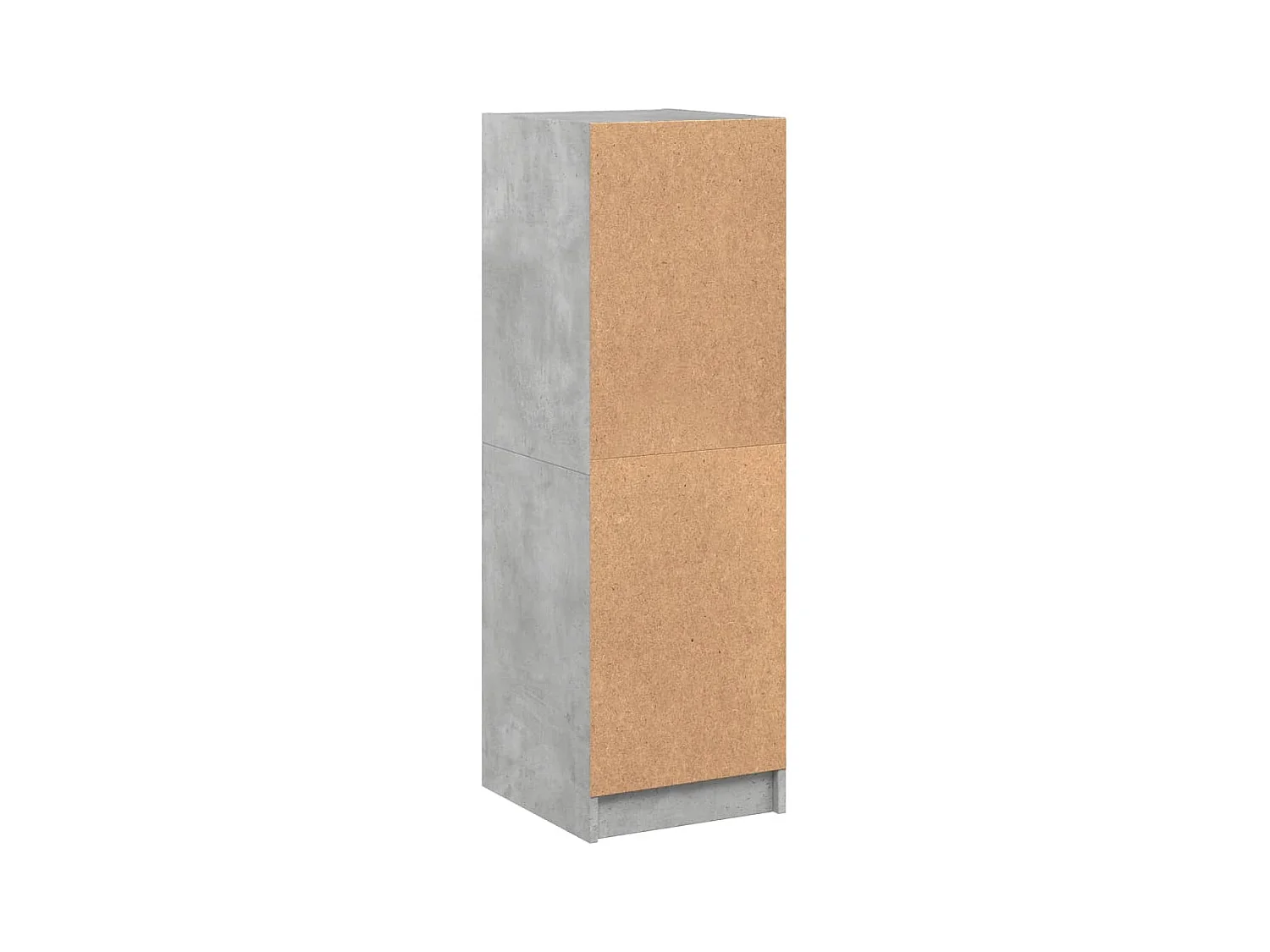 Buffet avec portes en verre gris béton 35x37x109 cm