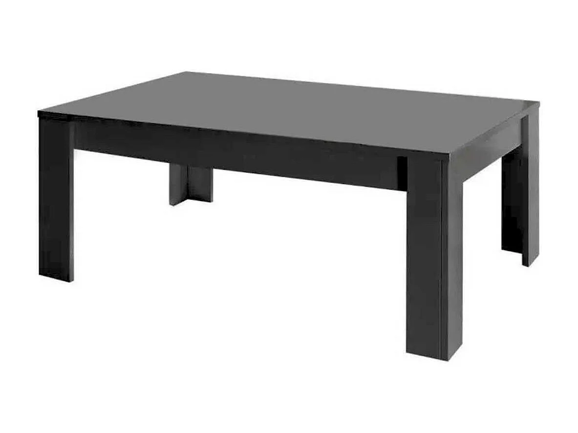 CARBONE - Table Basse Rectangulaire Finition Gris Carbone Laqué