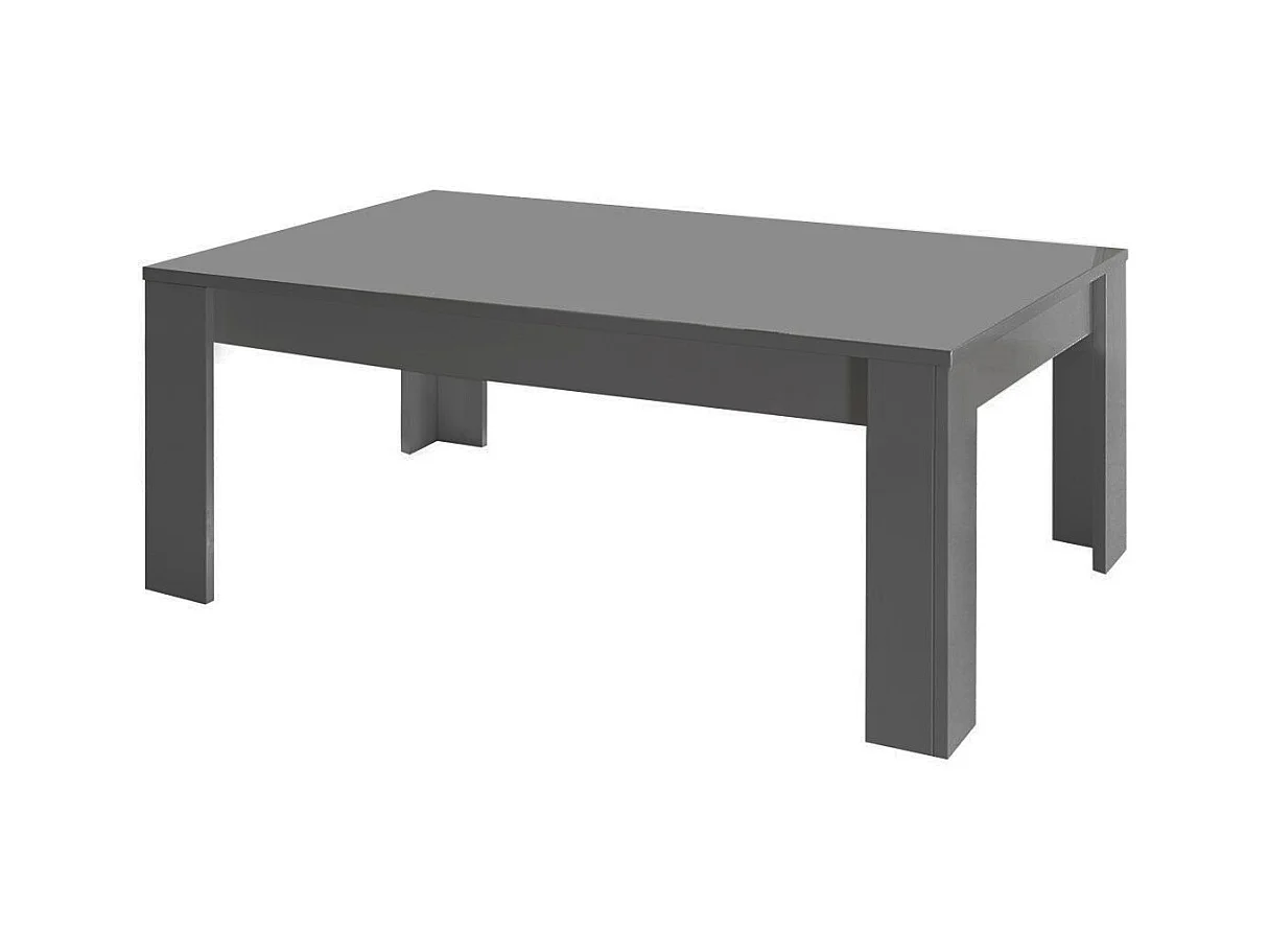 CARBONE - Table Basse Rectangulaire Finition Gris Carbone Laqué
