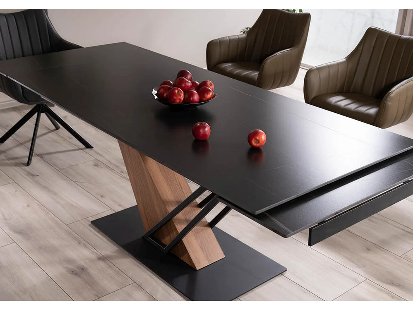 Table design extensible céramique effet marbre 160-220 cm Viro