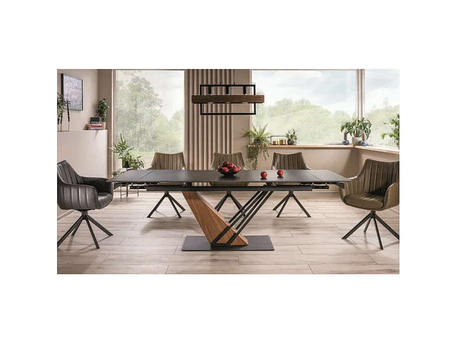 Tavolo di design allungabile in ceramica effetto marmo Viro 160-220 cm