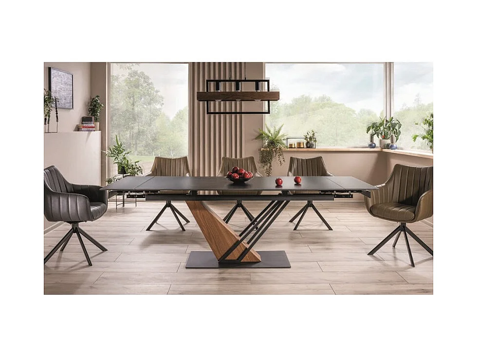 Tavolo di design allungabile in ceramica effetto marmo Viro 160-220 cm