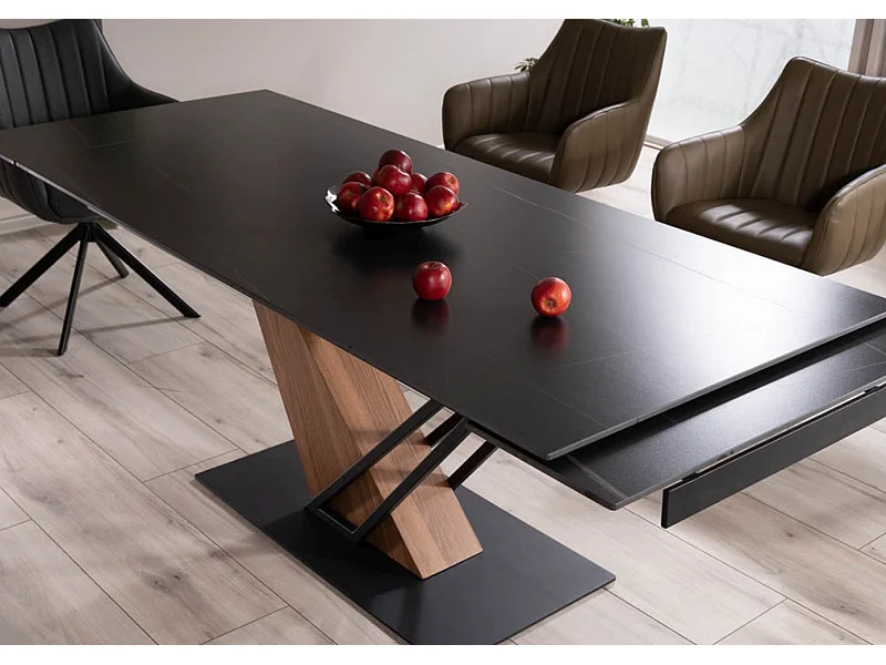 Table design extensible céramique effet marbre 160-220 cm Viro