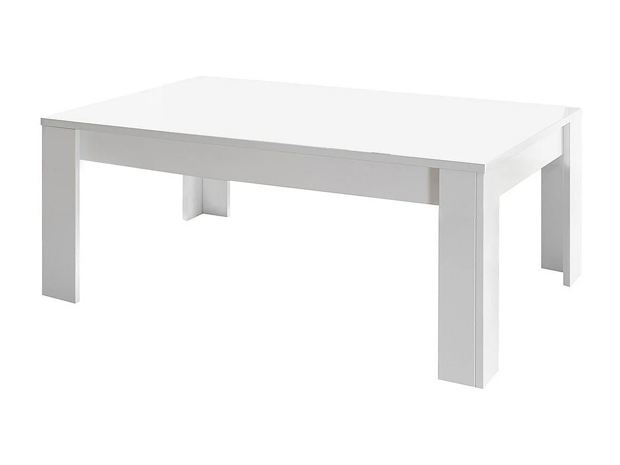 REBECCA - Ensemble Salon complet Meuble TV 181 cm Blanc Laqué Weiss Relief Damiers