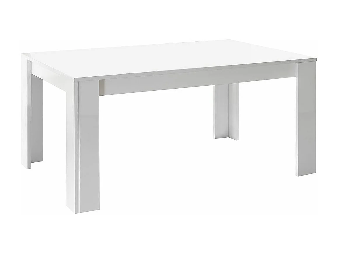REBECCA - Ensemble Séjour Buffet 3P + Vitrine 2P Blanc Laqué Weiss Relief Damiers