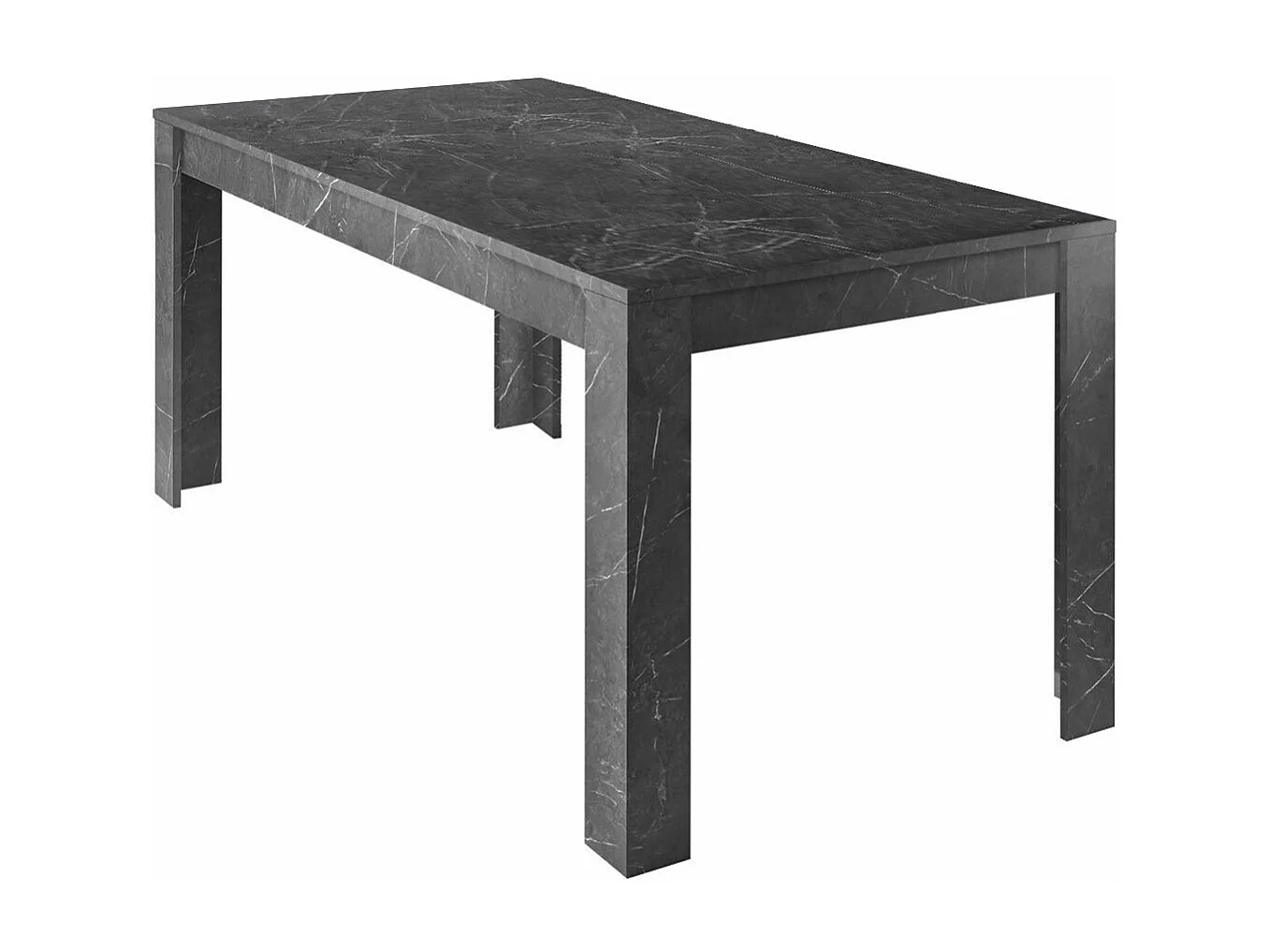 PIRALIA - Ensemble Séjour complet Aspect Marbre Gris Anthracite