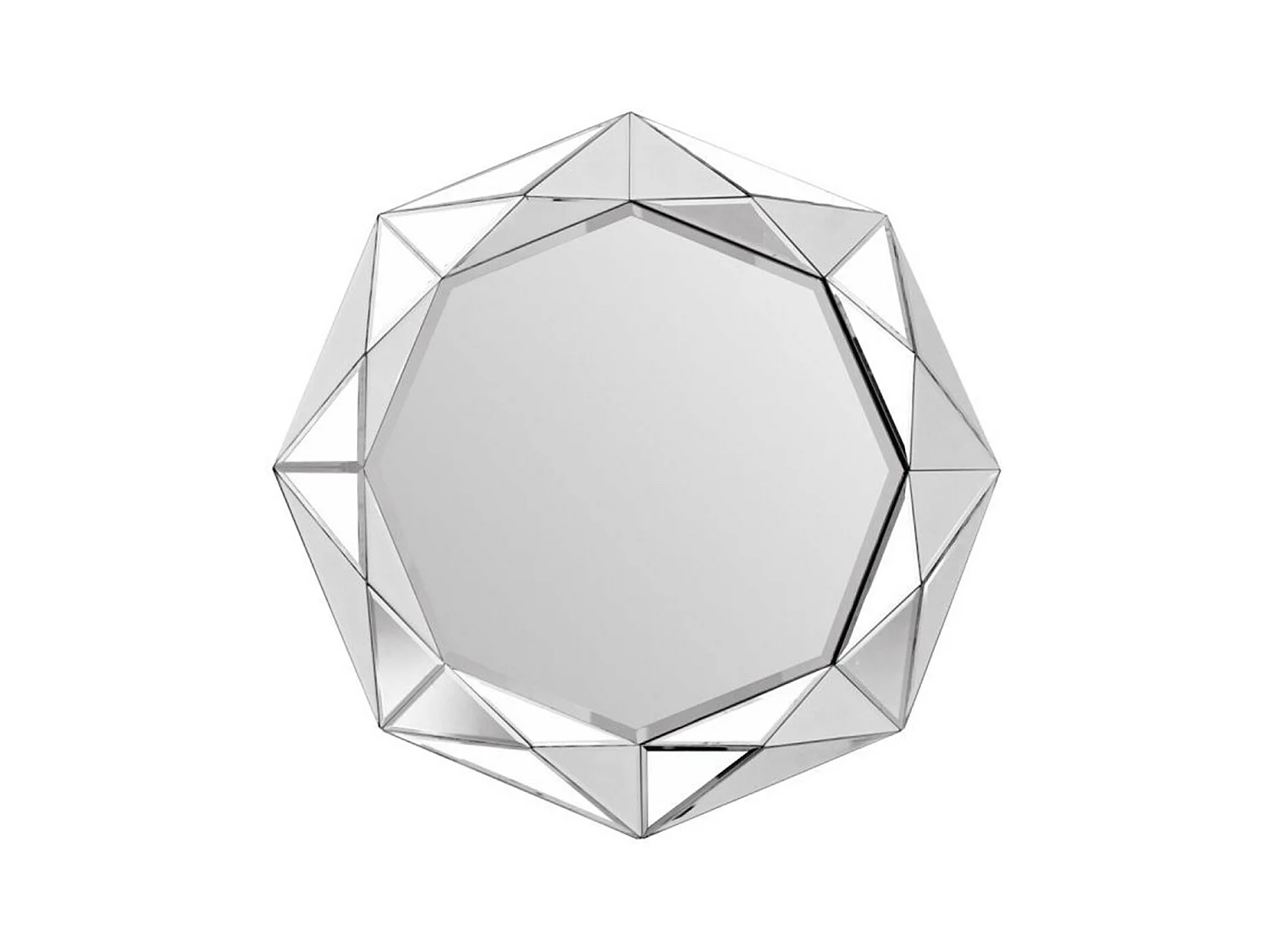 Miroir Mural Design "Herakles" 80cm Argent