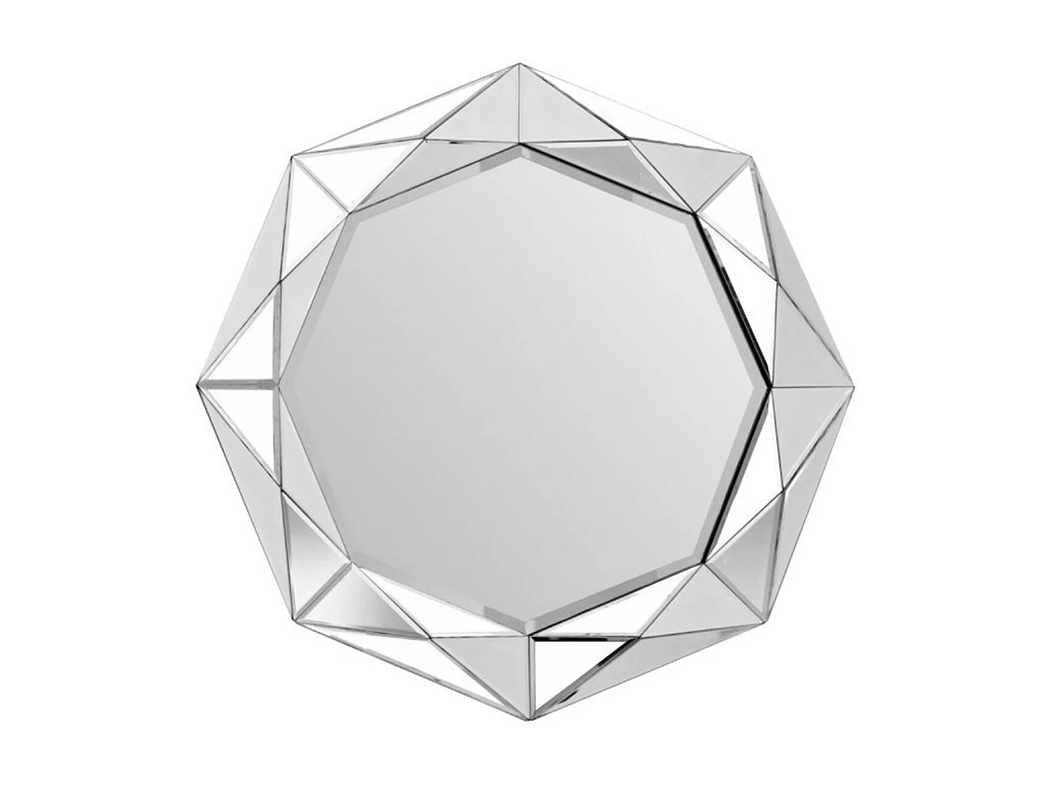 Miroir Mural Design "Herakles" 80cm Argent