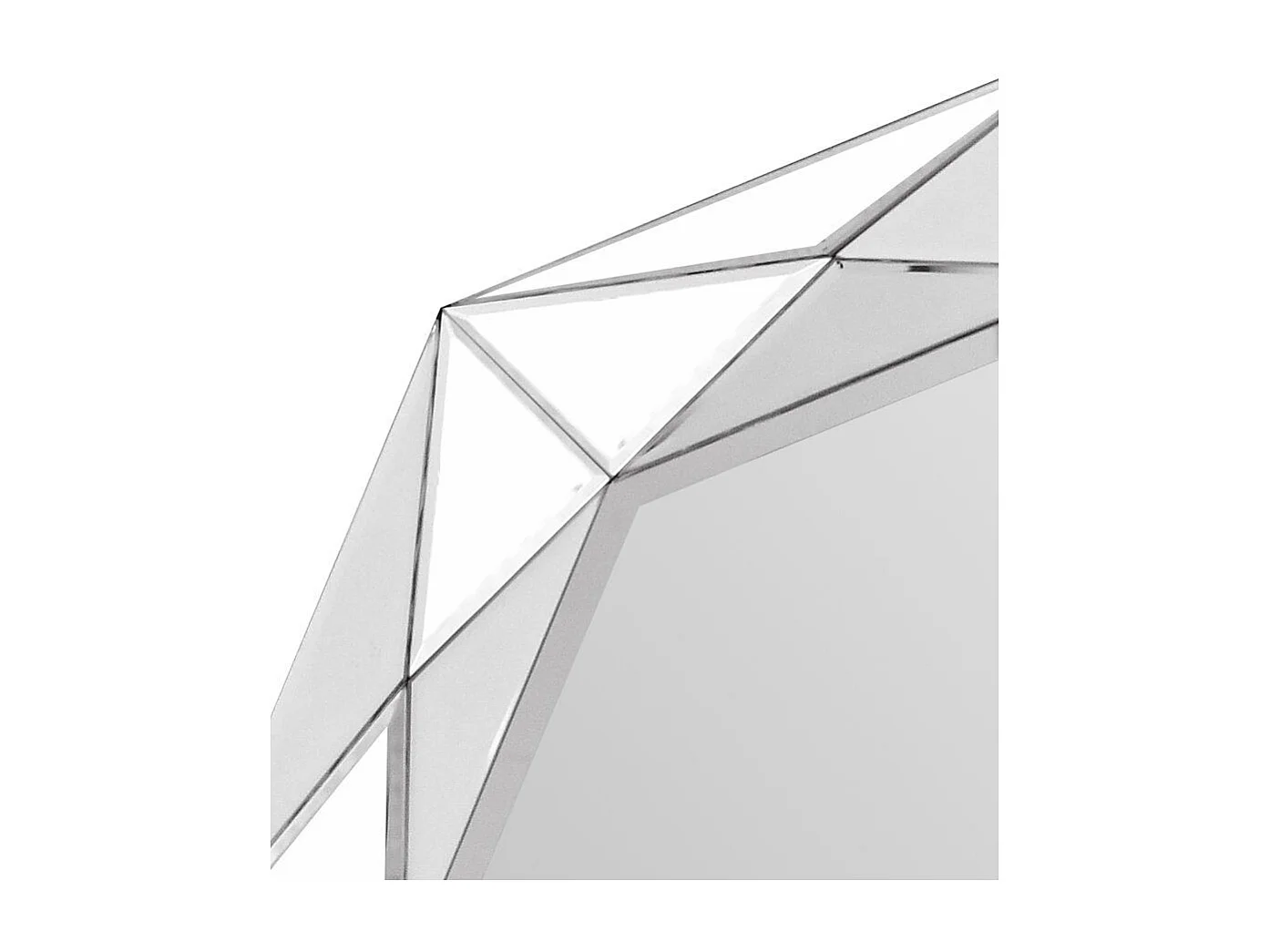 Miroir Mural Design "Herakles" 80cm Argent