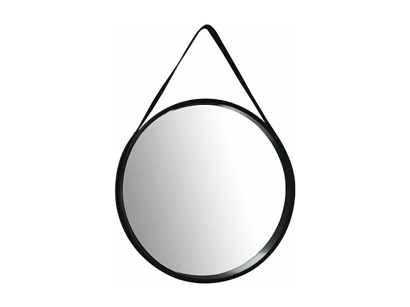 Miroir Mural Rond "Ultima" 49cm Noir
