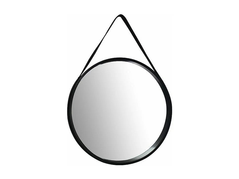 Miroir Mural Rond "Ultima" 49cm Noir
