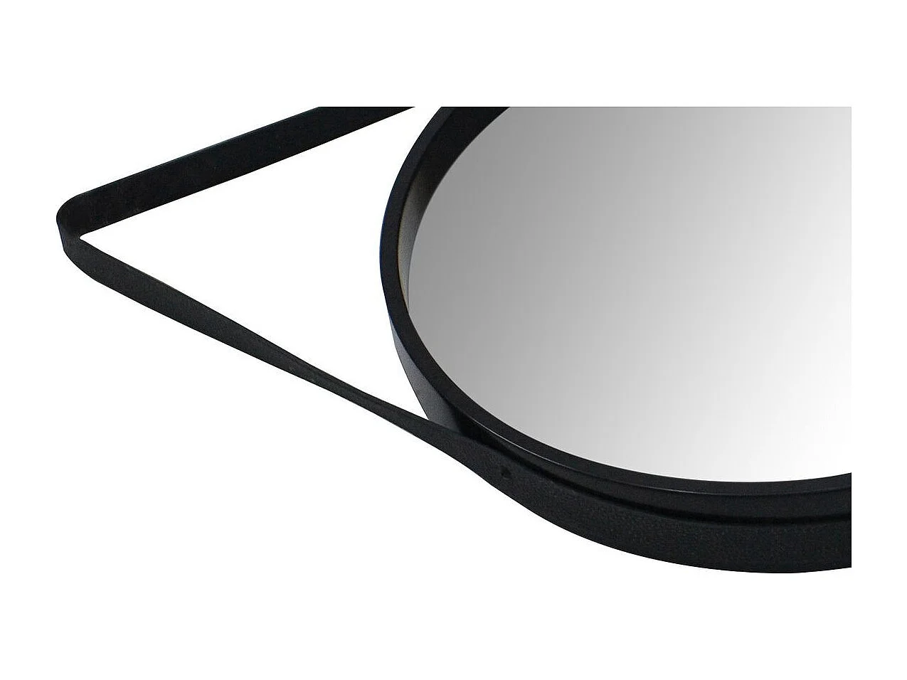 Miroir Mural Rond "Ultima" 49cm Noir