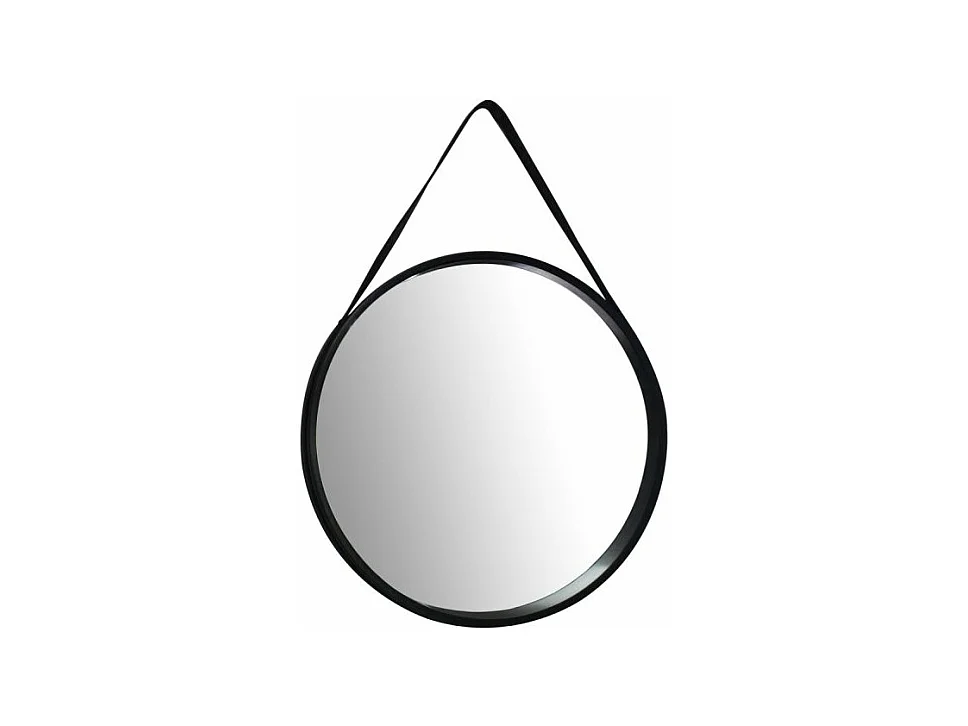 Miroir Mural Rond "Ultima" 49cm Noir