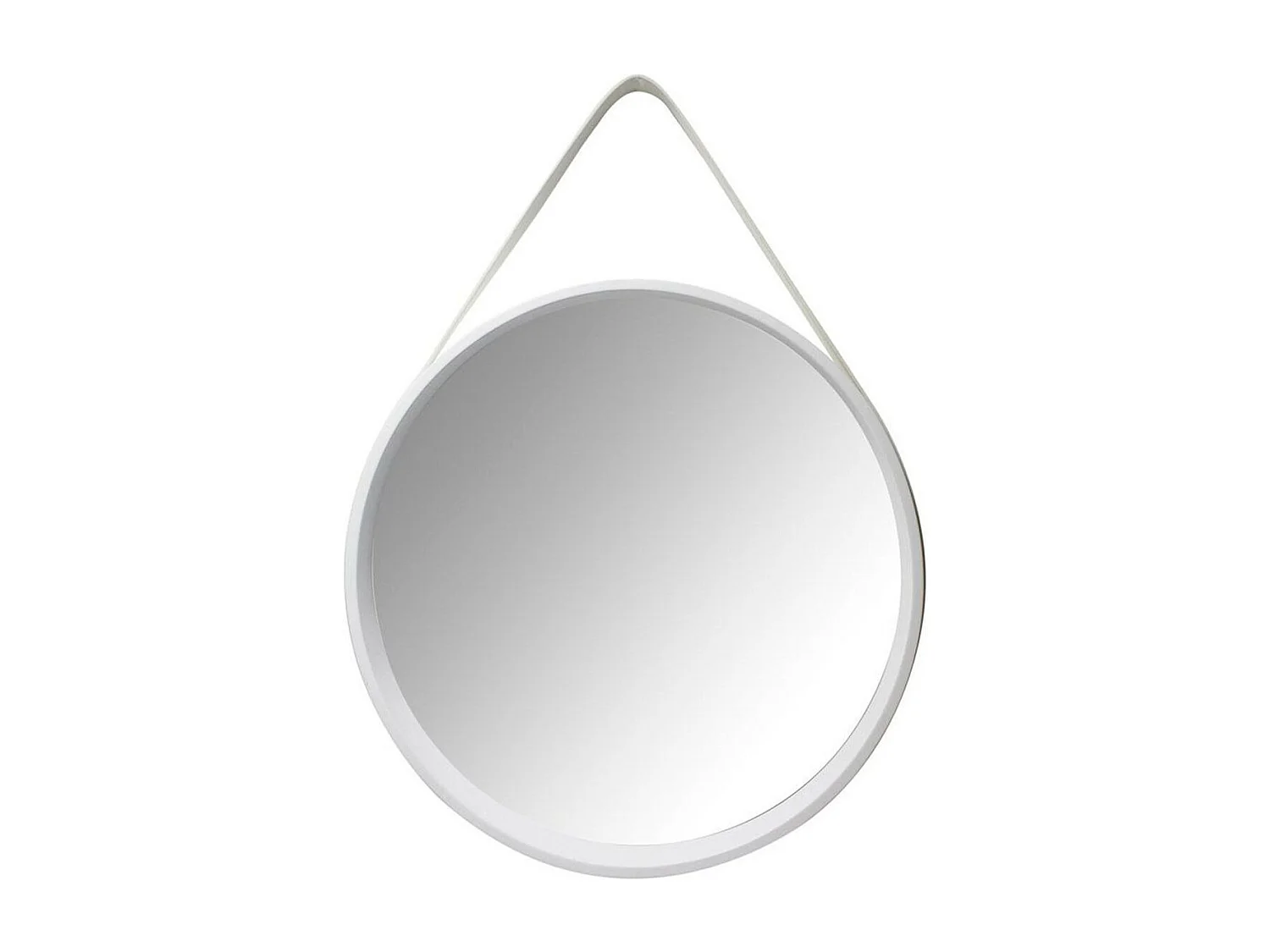 Miroir Mural Rond "Ultima" 49cm Blanc