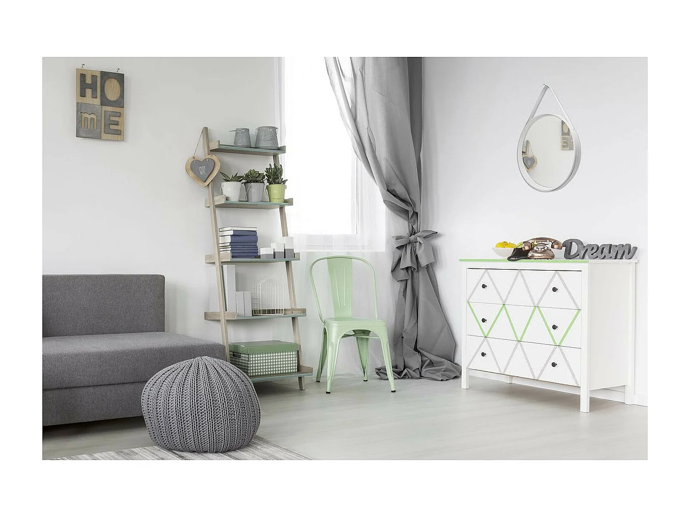 Miroir Mural Rond "Ultima" 49cm Blanc