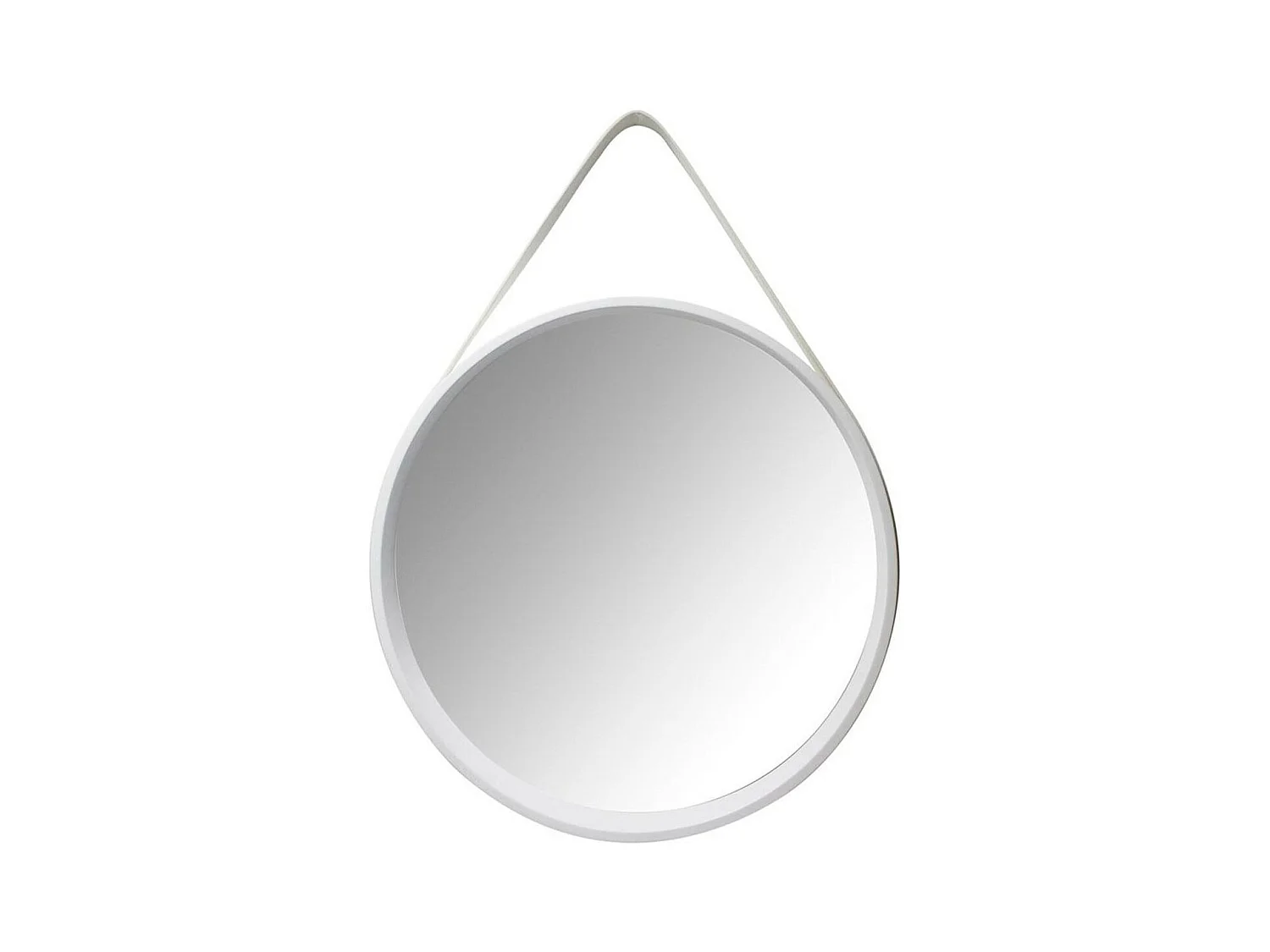 Miroir Mural Rond "Ultima" 49cm Blanc