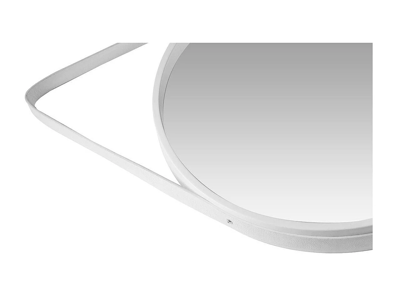 Miroir Mural Rond "Ultima" 49cm Blanc