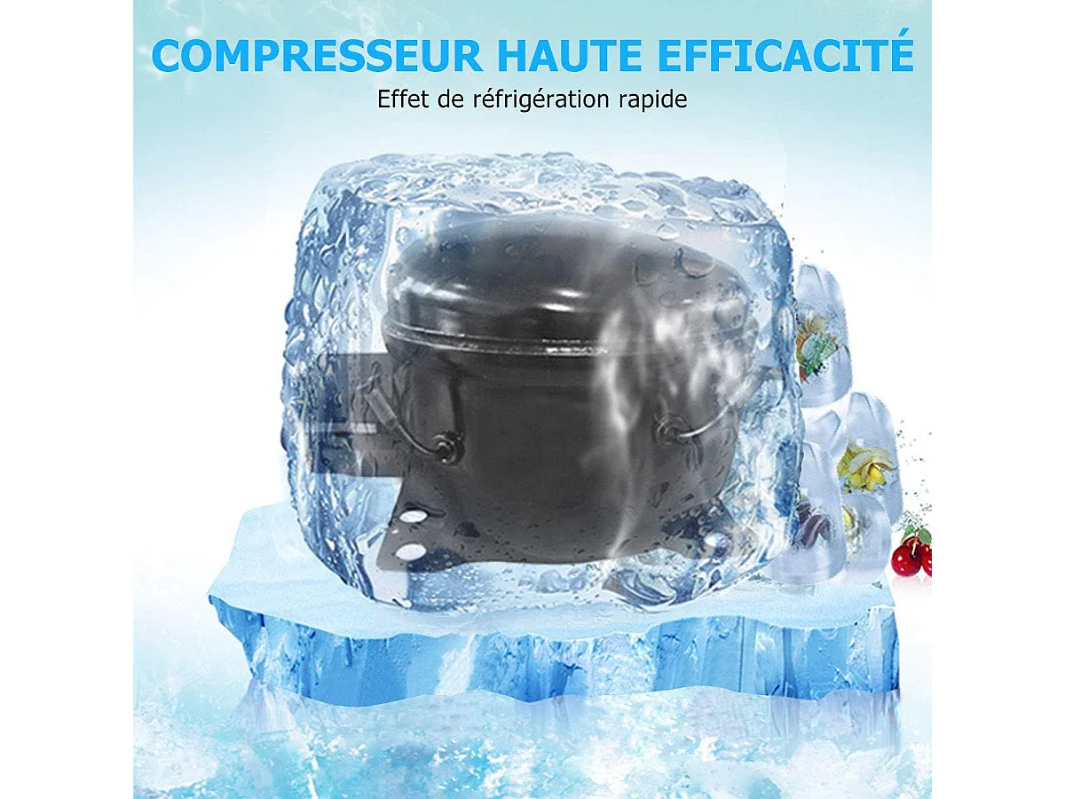 Machine à glaçons de comptoir 12kg /24h portable 9 glaçons par 8 min avec réservoir 1,85l