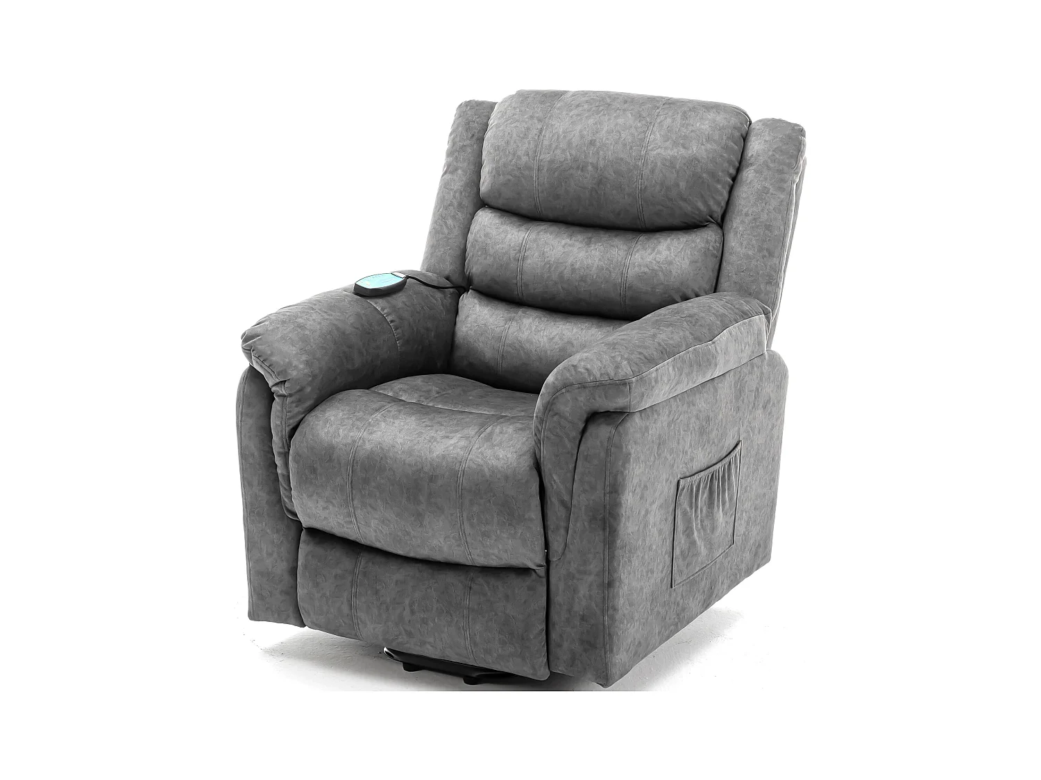 Fauteuil releveur électrique en cuir PU, fauteuil de massage inclinable, réglable pour le dos, pieds avec 3 positions, port USB, chauffage, porte-gobelets