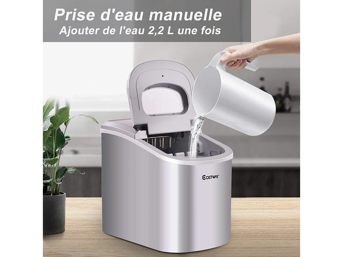 Machine à glace machine à glaçons argent