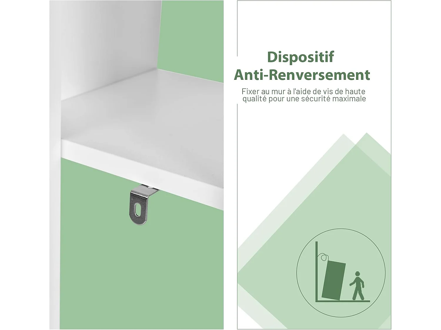 Bibliothèque, étagère de rangement à 8 niveaux en forme d'arbre, (blanc)