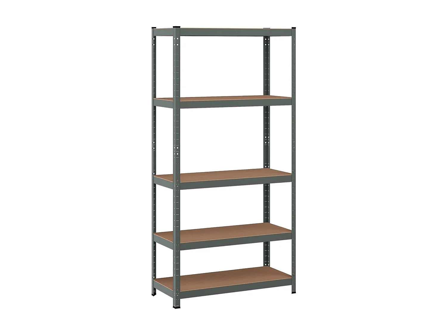 Étagère de rangement à 5 niveaux 46 x 91 x 183 cm, charge lourde totale 875 kg (gris)